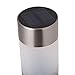 voona Solar Bollard Lights Outdoor 6-Pack Stainless Steel Warm White LED Lights for Garden, Pathway Landscape(Silver)