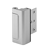 Defender Security Satin Nickel U 10827 Door Reinforcement Lock - Add Extra, High Security to your Home and Prevent Unauthorized Entry - 3" Stop, Aluminum Construction Finish