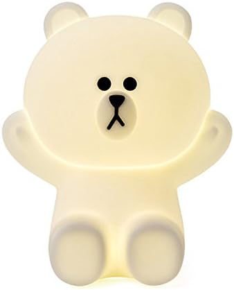 Adjustable table lamp Brown bear Line Minnie rabbit Nightlight silicone bedside lamp USB charging lamp creative (01)