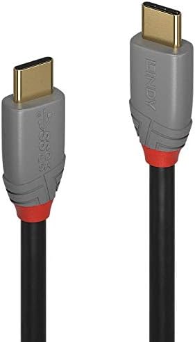 LINDY 0.5m USB 3.2 Type C Cable, 5A PD, Anthra Line