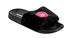 musical.ly Logo Sandals for Girls (Girl's Size 13/1, Black Plush)