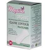 Organic Cotton Panty Liners by Maxim (Light): 100% Cotton Feminine Menstrual Protection for Sensitive Skin - Classic Contour - Chlorine Free, Chemical Free