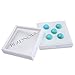 BEADNOVA 5 Pcs 12mm Turquoise Beads Semiprecious Stone Gemstone Round Flat-Back Cabochons Beads Fashion Jewelry Beads Findings Set With Free Jewelry Packing Box