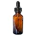 (12 Pack) 1 oz. Amber Boston Round with Black Glass Dropper