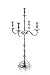 Klikel Heritage 24 Inch Silver 5 Candle Candelabra - Classic Elegant Design - Wedding, Dinner Party And Formal Event Centerpiece - Nickel Plated Aluminum, Mirrored Finish