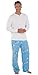 PajamaGram Gingerbread Fun Long-Sleeved Pajamas with Pants, Blue, Big Girls' 8