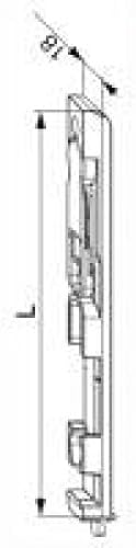 Maco, Lower Edge Stake, Free Space 4 mm, L = 170 mm, Silver (55409); 1 Piece