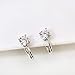 OwMell Sterling Silver s925 Ear Cuff Cubic Rhinestone Earring No Piercing A Pair