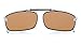 Eyekepper Large Clip On Sunglasses With Spring Draw Bar Polarized Brown Lens