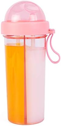 Water Bottle with Straw Lovely - Amazing Portable Water Bottle Creative Tumbler for Smoothies Cola Soda Juice Protein 14oz & 20oz Light Blue Black Green Pink White, Duse Bottle 1 & 1plus
