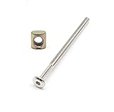 binifiMux 10-Pack M6x135mm Allen Head Furniture Cot Bed Bolt M6 Barrel Nut Set, Long Thread for Bunk Bed