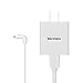 Online-Enterprises 20 Foot Flat Cord- Super Charging Power Cable- Fits, Arlo Pro, Arlo Pro 2, Arlo GO -Indoor/Outdoor Flat Cable, Weatherproof- (White Charging/Power Cord with White Plug)