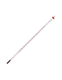 Termómetro de inmersión total para uso general, con mercurio rojo y fondo de vidrio blanco, 1