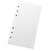 Ancicraft Refill Paper A6 6 Hole 3.75 X 6.75 Inches Lined Creamy White Paper for Loose Leaf Binder Notebook 100 Sheets / 200 Pages