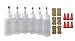 SanDaveVA Brand 6 Plastic Squeeze Bottles Cake Decorating Paint Crafts Condiments 60ml 2oz