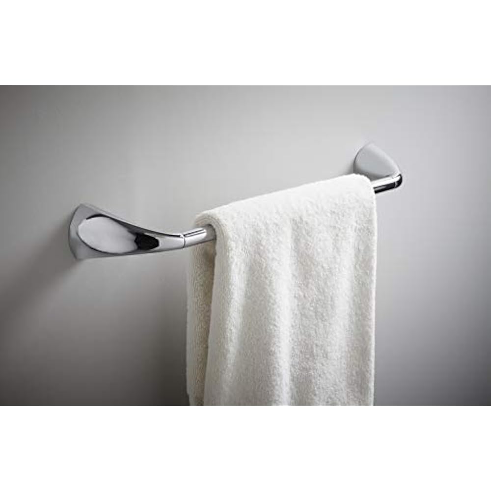 KOHLER Towel Bars Alteo 24Inch Bathroom Rack, Polished Chrome, K37051