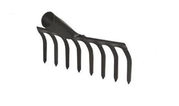 Falcon FGR-08 Steel 8-Teeth Garden Rake Without Handle (Black)