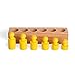BOHS Montessori Knobbed Cylinders Blocks - 6 Pegs / 6.7 Inches - Colorful Wooden Early Home School Toys - 4pcs Set