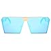 LKEYE - Unique Oversize Shield Vintage Square Sunglasses LK1705 Gold Frame/Blue Lens