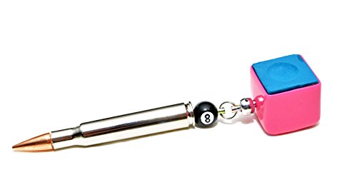 Chalk Box Bullet Pool Stick Pocket Chalker (Pink, Bullet Chalker)