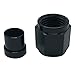 6AN Female Tube Nut and Sleeve Aluminum Hardline Fitting for 3/8 inch Tube Hose Line Adapters Black