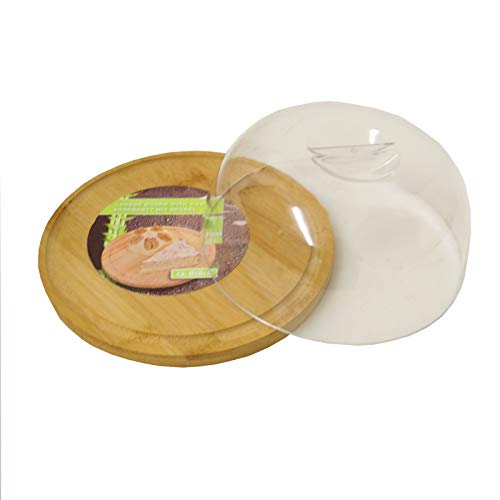 Round Bamboo Cheese Board with Plastic Cover For Keeping and Serving