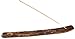 Incense Garden Wooden Incense Holder for Sticks with Inlays of Brass 10 inches Long Assorted Styles
