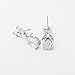 Silver Bridal Earring for Women - Elegant Teardrop Cubic Zirconia Cluster Floral Leaf CZ Crystal Rhinestone Wedding Earring for Bride Bridesmaids Mother of Bride Party Prom