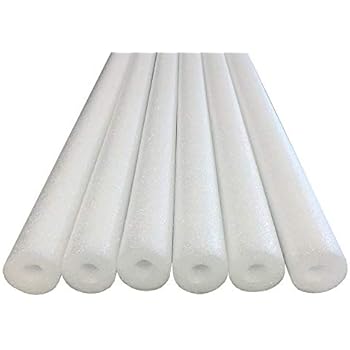 Oodles of Noodles Deluxe Foam Pool Swim Noodles - 6 Pack White 52 Inch Wholesale Pricing Bulk Pack and Free Connector