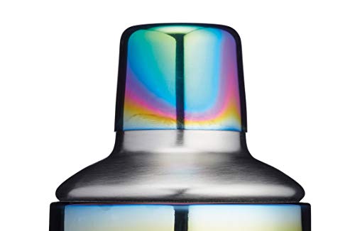 KitchenCraft BarCraft Verzierter Boston Cocktail Shaker, 300 ml Schillerndes Finish mit Regenbogenschimmer, Glas… – Bild 6