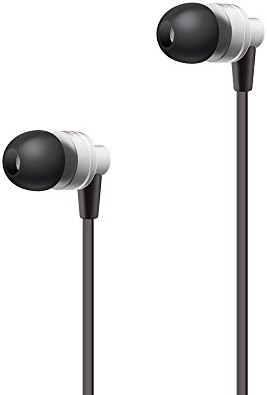 Deep Heavy Bass In-Ear Noise-Isolating Earbuds Headphone , Button Remote & Microphone (Silver)