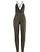 Sedrinuo Women's Top Cross Backless Jumpsuit,Army Green,Small