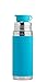 Pura Sport Mini 9oz/260ml Insulated Bottle w/Sleeve & Silicone Big Mouth Sport Top - Stainless Steel, Leak-Proof & Spill-Proof for Kids, Toddlers, Preschoolers - Aqua