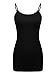 SATINIOR Women Cami Camisole Adjustable Spaghetti Strap Tank Top Basic Layering Long Tanks (XL Size, Black)