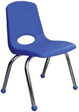 ECRKids 12" Stack Chair with Chrome Legs &amp; Ball Glides, Select Color - 6 pack