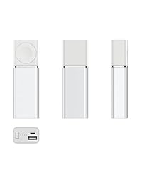 Element funciona de Dual Portable Copia de seguridad y cargador de batería para Smartphones y Apple Watch  Certificado por Apple, Plateado