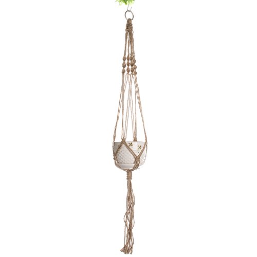 Decorative Plant Hanger Hanging Plant Hanger Macrame Indoor Outdoor Hanging Planter Basket Jute Rope 4 Legs 43Inch (3Pack)