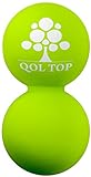 QOL TOP -Double Lacrosse Massage Balls- Suited for Myofascial Release and Self-yoga Using Trigger Point and Deep Tissue Therapy of Feet, Hands, Back. (green)
