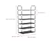 Homebi 6-Tier Shoe Rack Shoes Storage Organizer Entryway Metal Shoe Holds 18-24 Pairs of Shoes with 6 Tiers Metal Shelves and Fabric Cover,23.62