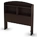 South Shore Logik Bookcase Headboard-Twin-Chocolate