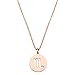 KUIYAI Zodiac Pendant Necklace Rose Gold Disc Horoscope Necklace Birthday Gift (Scorpio RG)