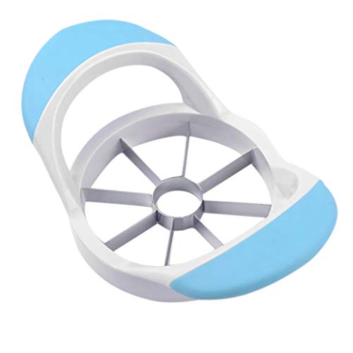Puyujin Kitchen Apple Slicer Cutter and Corer - Apple Wedger 430 Grade Stainless Steel - 8 Sharp Blades and Easy Grip - 100% Rust Resistant (Blue)