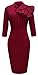 Homeyee Women's Vintage Bowknot 3/4 Sleeve Party Dress B244 (M, Red)
