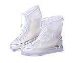 Reusable Women Men Waterproof Rain/Snow Shoes Cover Adjustable Zippered Over Shoes Slip-resistant Wear-resistant Thicken Sole Shoes Covers XXL