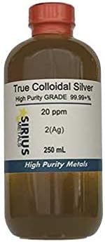 True Colloidal Silver (No Chemicals) - 250 mL of 20 ppm BPA-free plastic