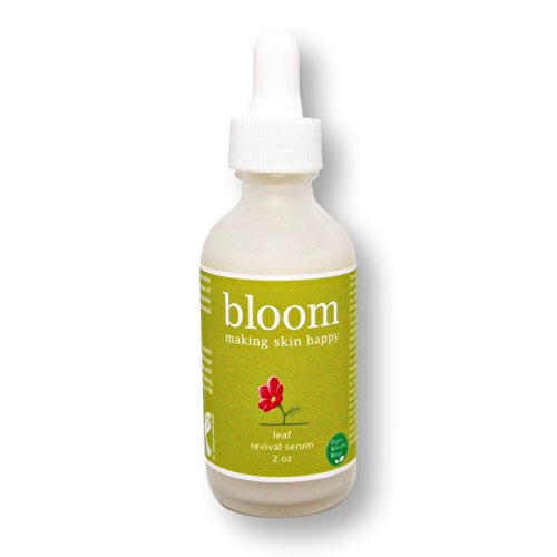 Bloom Making Skin Happy, Leaf Revival Serum. Anti-Aging Face Serum with Vitamin E, Vitamin A, Collagen Boosting Vitamin C. Hydrating and Skin Brightening Facial Serum. Natural, Vegan Skincare.