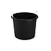 Homz Rope Handle Tub, 17 Gallon, Black, Set of 8