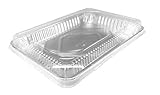 KitchenDance Disposable Aluminum 13 x 9 x 2 Cake pans with Lids- Pack of 12 pans & 12 Lids
