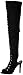 Breckelle's Womens Randi-23 Faux Suede Lace Up Back Cut Out Thigh High Boot,Black,8