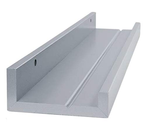 EDGEWOOD Parkwood Wood Wall Shelf Ledge for Picture Frames Books Display, 36-inch, Gray